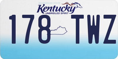 KY license plate 178TWZ