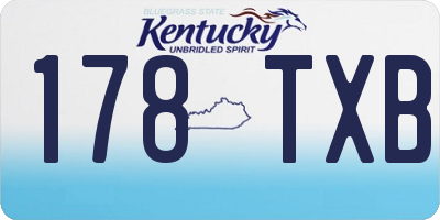 KY license plate 178TXB