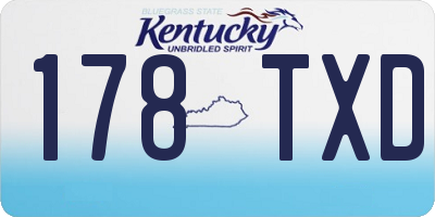 KY license plate 178TXD