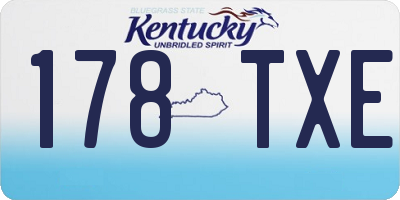 KY license plate 178TXE