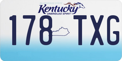 KY license plate 178TXG