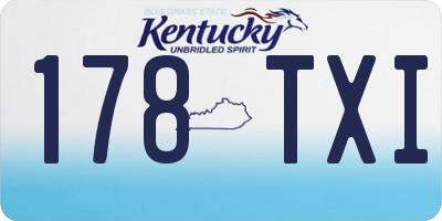 KY license plate 178TXI
