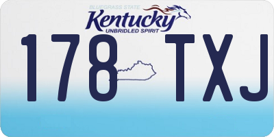 KY license plate 178TXJ