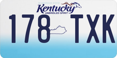 KY license plate 178TXK