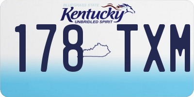 KY license plate 178TXM