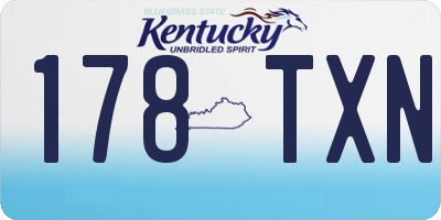 KY license plate 178TXN