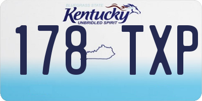 KY license plate 178TXP