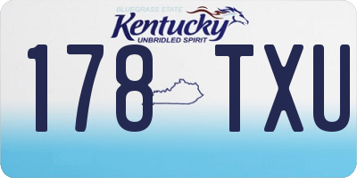 KY license plate 178TXU
