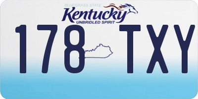 KY license plate 178TXY