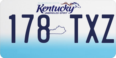 KY license plate 178TXZ