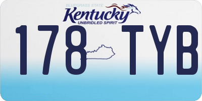 KY license plate 178TYB