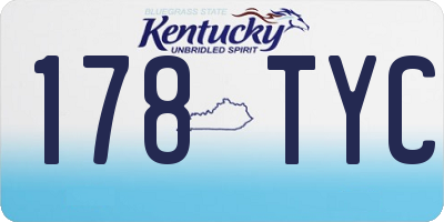 KY license plate 178TYC