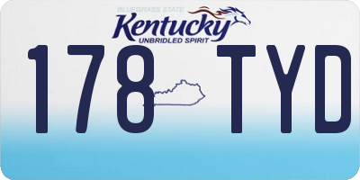 KY license plate 178TYD