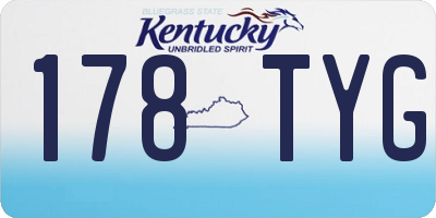 KY license plate 178TYG