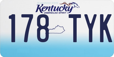 KY license plate 178TYK
