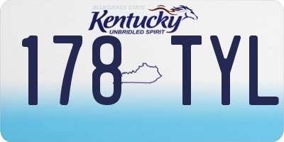 KY license plate 178TYL