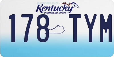 KY license plate 178TYM