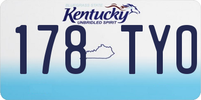 KY license plate 178TYO