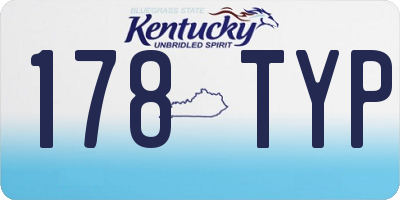 KY license plate 178TYP