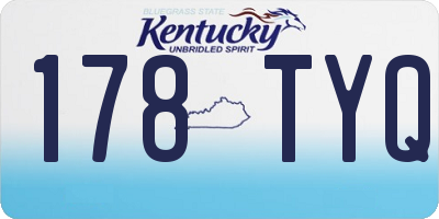 KY license plate 178TYQ