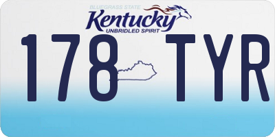 KY license plate 178TYR