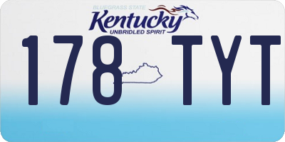 KY license plate 178TYT