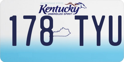 KY license plate 178TYU