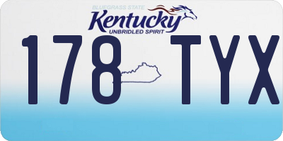 KY license plate 178TYX