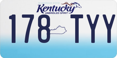 KY license plate 178TYY