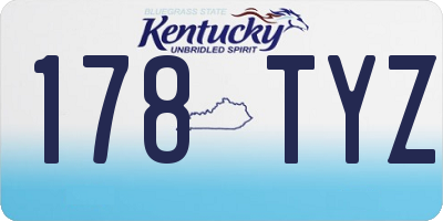 KY license plate 178TYZ