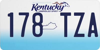 KY license plate 178TZA