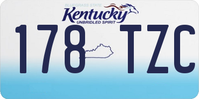 KY license plate 178TZC