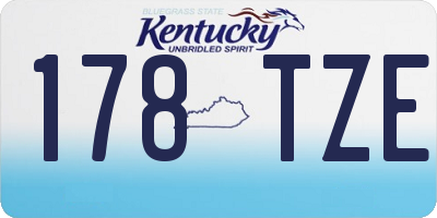 KY license plate 178TZE
