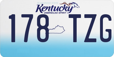 KY license plate 178TZG