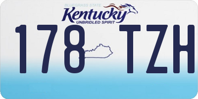KY license plate 178TZH
