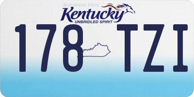 KY license plate 178TZI