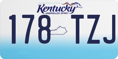 KY license plate 178TZJ