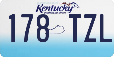 KY license plate 178TZL