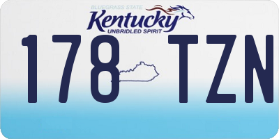 KY license plate 178TZN