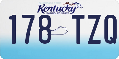 KY license plate 178TZQ