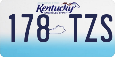 KY license plate 178TZS
