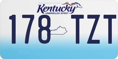 KY license plate 178TZT