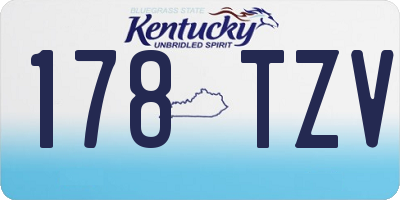 KY license plate 178TZV