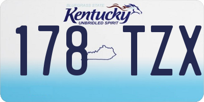 KY license plate 178TZX