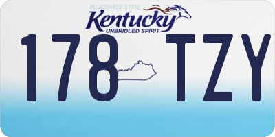 KY license plate 178TZY