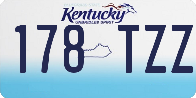 KY license plate 178TZZ