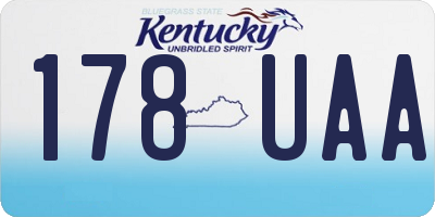 KY license plate 178UAA