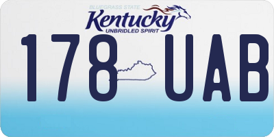 KY license plate 178UAB