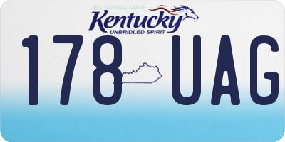 KY license plate 178UAG