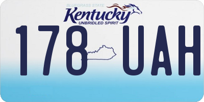 KY license plate 178UAH
